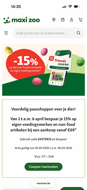 Voordelig paasshoppen voor je dier!