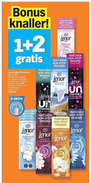 Lenor 1+2 gratis bij ah