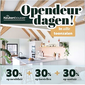 De keukenbouwer opendeurdagen 30%+30%+30%