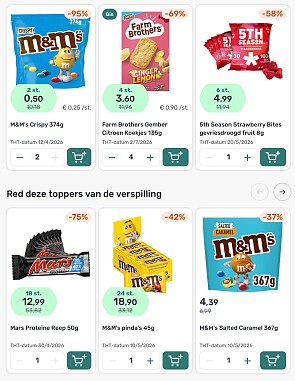 M&M’s Crispy 374g voor €0,50