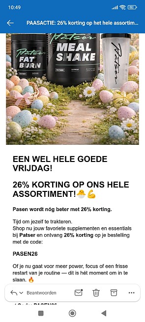 Patser: 26% korting