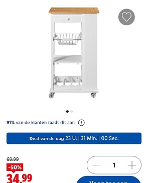 Livarno keujentrolley -50%