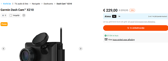 Garmin Dash Cam™ X210