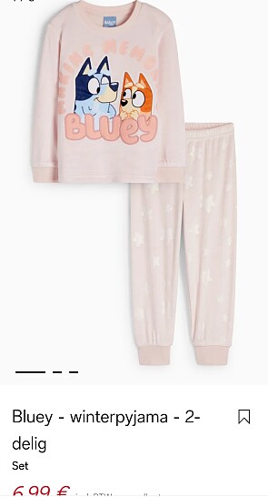 Bluey winterpyjama 2-delig set -53%