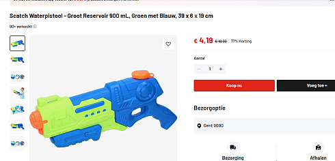 Zomer in aantocht! Scatch Waterpistool - Groot Reservoir 900 mL