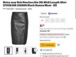 Noisy may Rok Black Dames Maat - XS