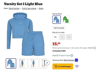 Huispakken & Onesies Varsity Set I Light Blue XS. -82%/ Mint green XS,S -79%/ Cream M/L -83%