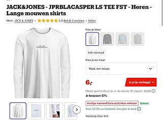 JACK&JONES Lange mouwen shirts M -57%
