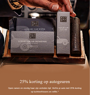 25% korting op Rituals autogeuren