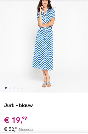 Blauwe jurk