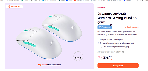 2x Cherry Xtrfy M8 Wireless Gaming Muis