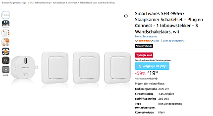 Smartwares SH4-99567 Slaapkamer Schakelset