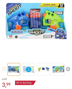 Soft Dart Spel 2 pistooltjes -39%