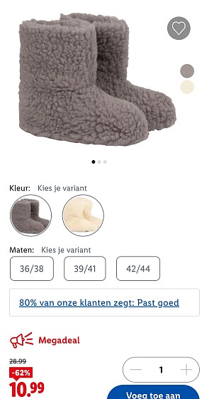 Wollen pantoffels -62%