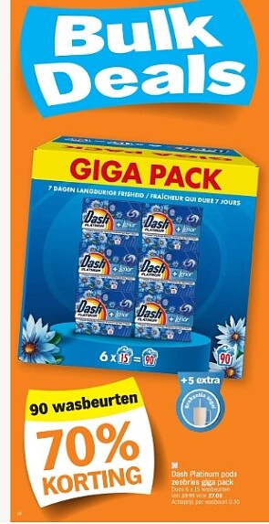 Dash platinum pods zeebries -70% bij ah