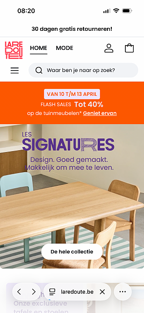 Flash sales op tuinmeubelen