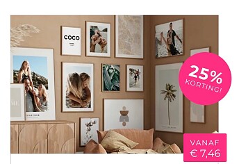 25% korting op frames