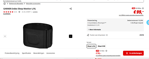 GARMIN Index Sleep Monitor