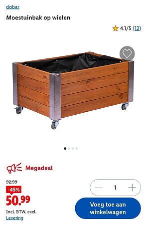 Dobar moestuinbak op wielen