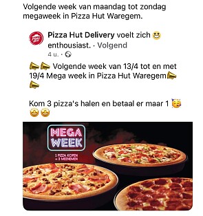 Megaweek Pizzahut Waregem