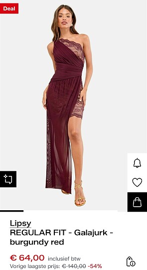 Lipsy-REGULAR FIT Galajurk burgundy red -54%