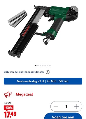 Perslucht niet- en nagelpistool -50%