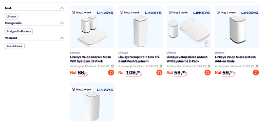 Linksys Velop Micro 6 Mesh Wifi Systeem | 3-Pack