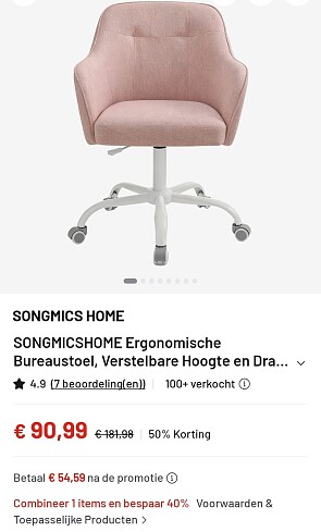 Bureaustoelen, schommelstoelen en meer