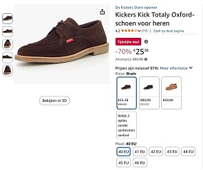 Kickers Kick Totaly Oxford-schoen Maat 40