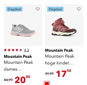 50% korting op wandelschoenen en werkschoenen