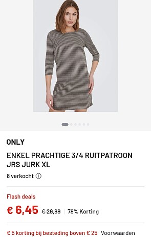 Only ruitpatroon jurk maat xl