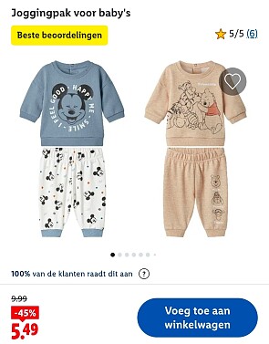 Joggingpak voor baby's -45%