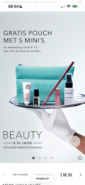 Gratis pouch met 5 mini’s