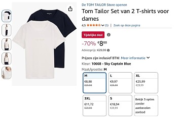Tom Tailor Set van 2 T-shirts voor dames -70%