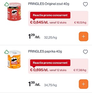 Pringles 40 gram -50%
