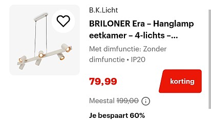 Tot 60% korting op deze lampen