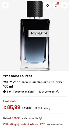 Parfum aan 50% korting