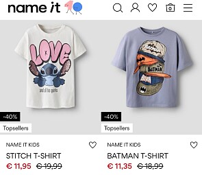 40% korting bij Name it