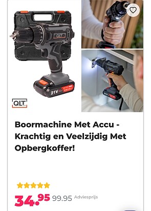 Boormachine met accu