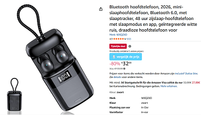 Superdeal Bluetooth 6.0 hoofdtelefoon met slaaptracker ‼️