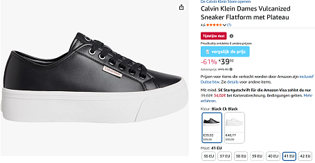 Zwarte sneakers Calvin Klein
