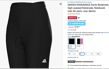 Korte fietsbroek voor dames, high waist goedkoop