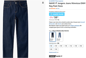 -70% NAME IT jeansbroek jongens bij Amazon