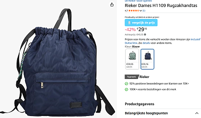 Rieker rugzakhandtas tot -42%