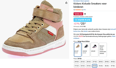 Kickers sneakers tot -61% bij Amazon 🌸