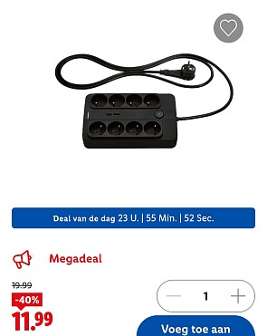 Stekkerdoos met USB -40%