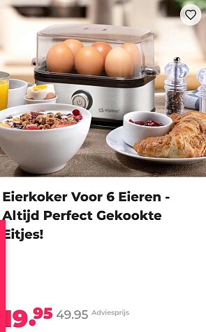 Eierkoker Voor 6 Eieren