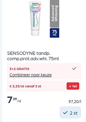Sensodyne tandpasta in mooie promo