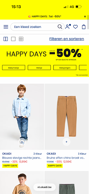 Happy prices bij Okaidi