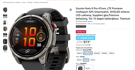 Smartwatch/sporthorloge Garmin fenix 8 Pro 47mm